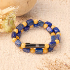 FuAttract Wishbeads Confidence & Wisdom – Yellow Tiger's Eye & Lapis Lazuli Intention Bracelet - 8mm - image 0