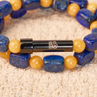 FuAttract Wishbeads Confidence & Wisdom – Yellow Tiger's Eye & Lapis Lazuli Intention Bracelet - image 4