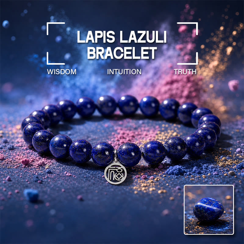 FuAttract Wisdom & Protection Natural Lapis Lazuli Fu Lucky Bracelet - 19cm - image 0