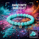 FuAttract Calm Balance & Prosperity Amazonite Fu Symbol Charm Crystal Bracelet - 19cm - image 0