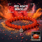FuAttract Passion Protection & Prosperity Red Agate Fu Charm Crystal Bracelet - 19cm - image 0