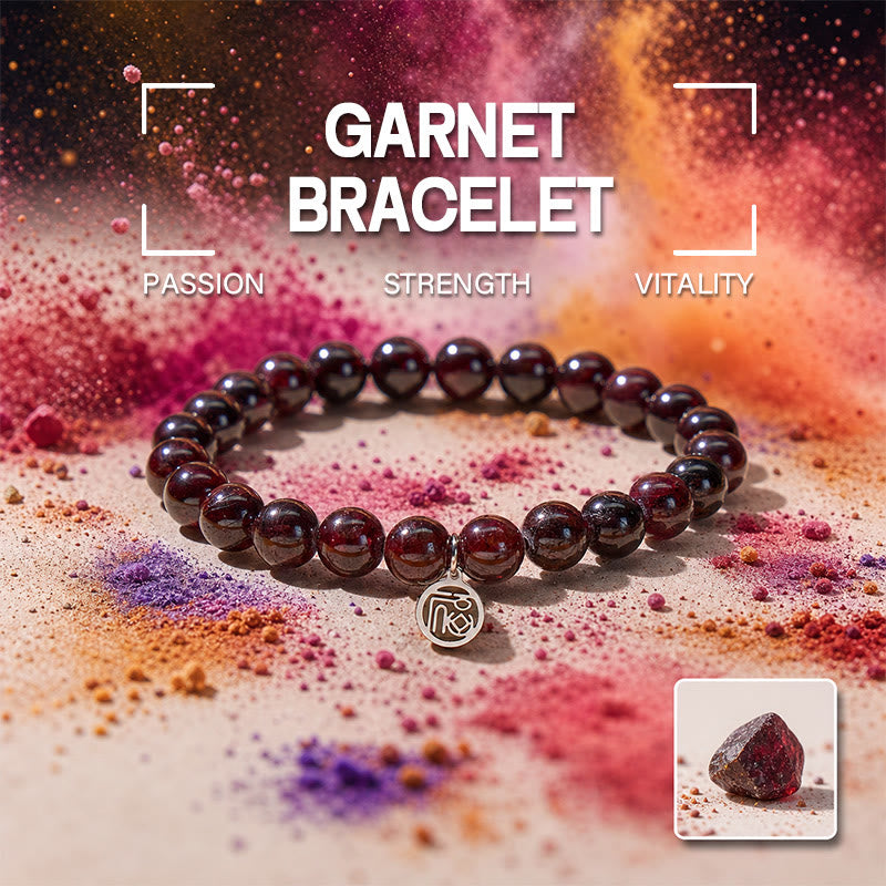 FuAttract Passion Vitality & Prosperity Garnet Bracelet With Fu - 19cm - image 0