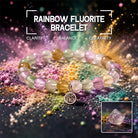 FuAttract Balance Clarity & Positive Energy Rainbow Fluorite Fu Charm Bracelet - 19cm - image 0