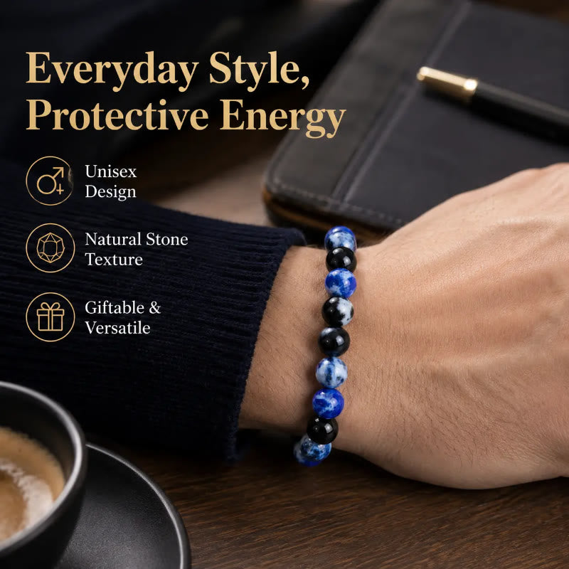 FuAttract Calm Protection & Balance Blue Fire Agate Energy Bracelet - image 8