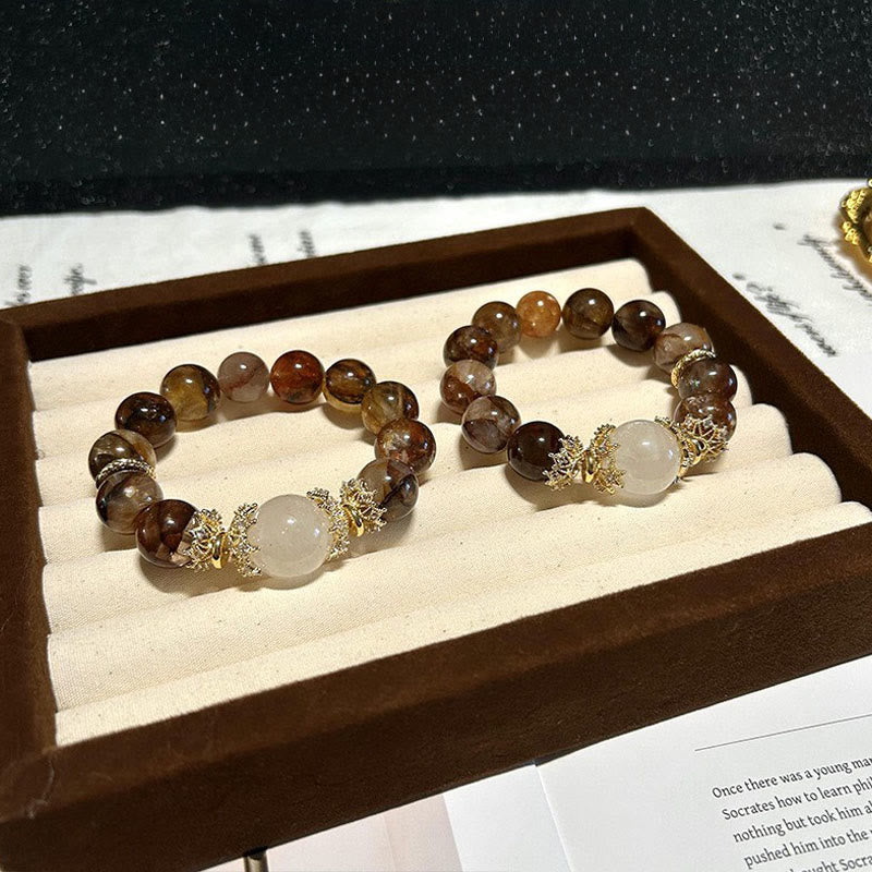 FuAttract Prosperity Harmony & Premium Energy Yellow Flower Quartz White Phantom Luxury Bracelet - image 1
