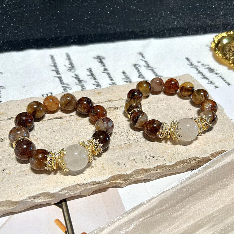FuAttract Prosperity Harmony & Premium Energy Yellow Flower Quartz White Phantom Luxury Bracelet - image 4