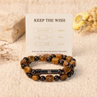 FuAttract Wishbeads Protection & Confidence - Black Obsidian & Tiger Eye Intention Bracelet - image 1
