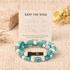 FuAttract Wishbeads Calm & Harmony–White Turquoise & Blue Turquoise Intention Bracelet - image 1