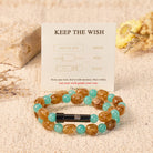 FuAttract Wishbeads Confidence & Emotional Balance – Amazonite & Tiger's Eye Intention Bracelet - image 1