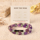 FuAttract Wishbeads Clarity & Spiritual Balance – Fluorite & Amethyst Intention Bracelet - image 1