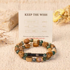 FuAttract Wishbeads Harmony & Positive Growth – Moss Agate & Picture Jasper Intention Bracelet - image 1