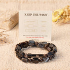 FuAttract Wishbeads Protection & Grounding – Silver Sheen Obsidian & Black Onyx Intention Bracelet - image 1