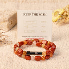 FuAttract Wishbeads Vitality & Positive Energy – Red Aventurine & Red Stone Intention Bracelet - image 1