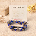 FuAttract Wishbeads Wisdom & Stability – Lapis Lazuli & Grey Jasper Intention Bracelet - image 1