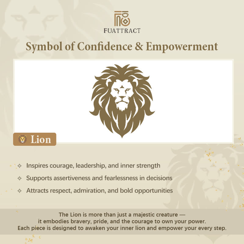 FuAttract Confidence Strength & Leadership Tiger Eye Crown Lion Bracelet - image 4