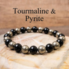 FuAttract Wealth Prosperity & Success Energy Black Obsidian Pyrite Fortune Bracelet - Black Obsidian & Pyrite - image 0
