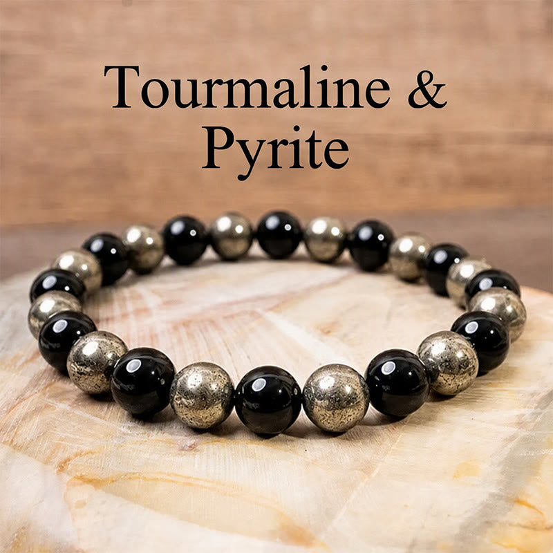 FuAttract Wealth Prosperity & Success Energy Black Obsidian Pyrite Fortune Bracelet - Black Obsidian & Pyrite - image 0