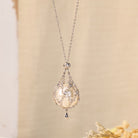 FuAttract Elegance Harmony & Positive Energy Pearl Crystal Mesh Pendant Detachable Necklace - Silver Bubble - image 6