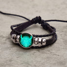 FuAttract Stability Prosperity & Grounding Energy Taurus Zodiac Blue Glaze Charm Vintage Leather Bracelet - image 2