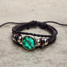 FuAttract Freedom Adventure & Optimism Sagittarius Zodiac Blue Glaze Charm Vintage Leather Bracelet - image 2
