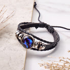 FuAttract Freedom Adventure & Optimism Sagittarius Zodiac Blue Glaze Charm Vintage Leather Bracelet - image 1