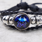 FuAttract Creativity Communication & Flexibility Gemini Zodiac Blue Glaze Charm Vintage Leather Bracelet - image 3