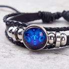 FuAttract Courage Freedom & Positive Energy Aries Zodiac Blue Glazed Charm Vintage Leather Bracelet - image 3