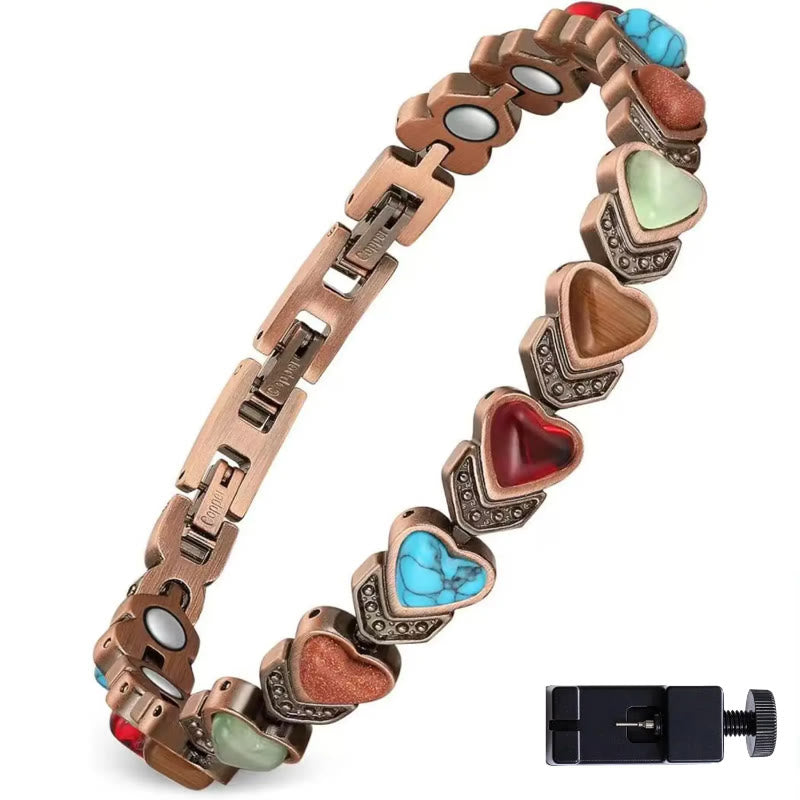 FREE Today: Love Confidence & Harmony Vintage Copper Brushed Heart Charm Bracelet - image 9