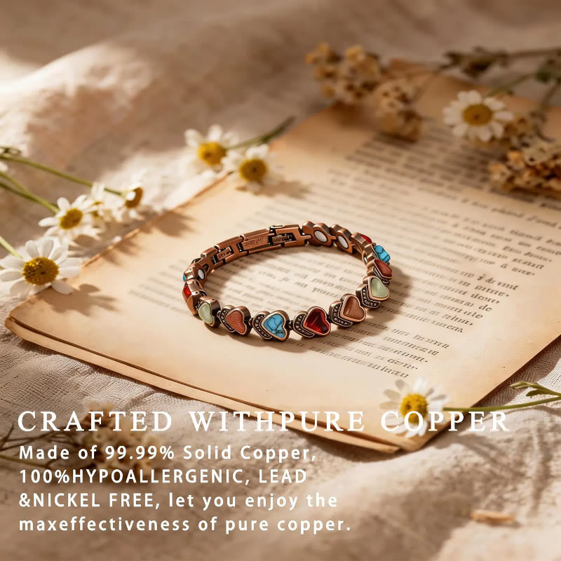 FREE Today: Love Confidence & Harmony Vintage Copper Brushed Heart Charm Bracelet - image 5
