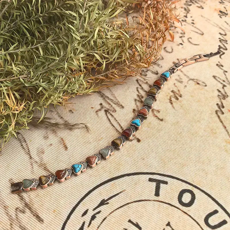 FREE Today: Love Confidence & Harmony Vintage Copper Brushed Heart Charm Bracelet - image 3