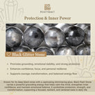 FuAttract Protection Strength & Grounding Energy Black Onyx Faceted Black Glitter Stone Bracelet - image 5
