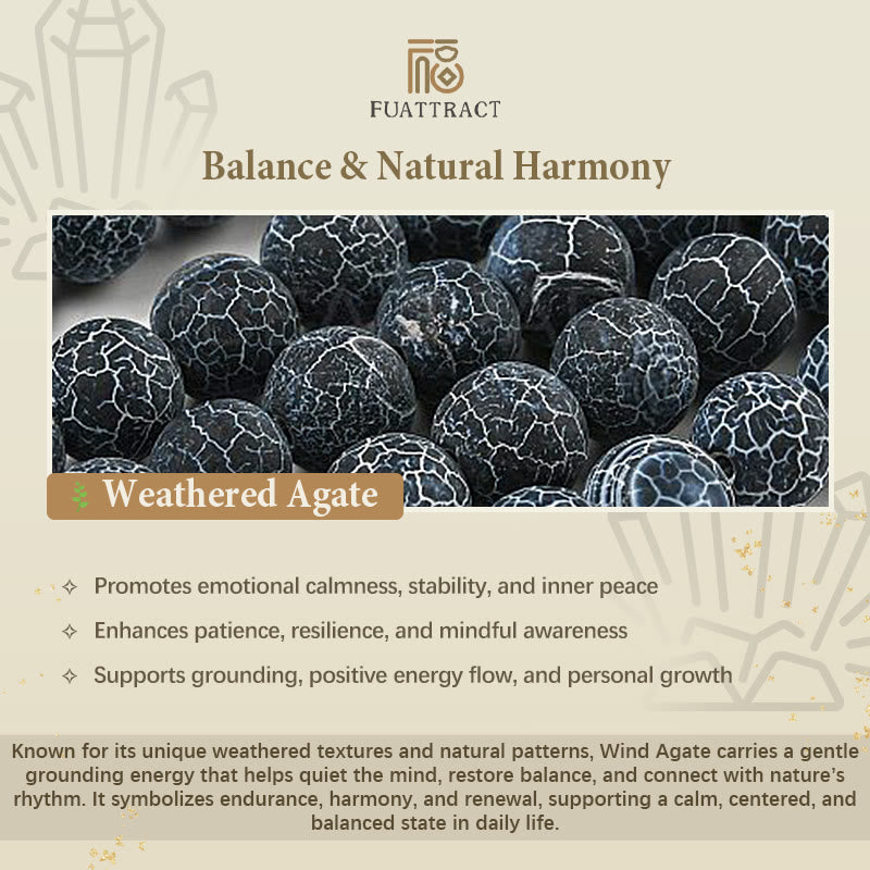 FuAttract Self Love & Inner Strength Hematite Black Weathered Stone Growth Bracelet - image 3