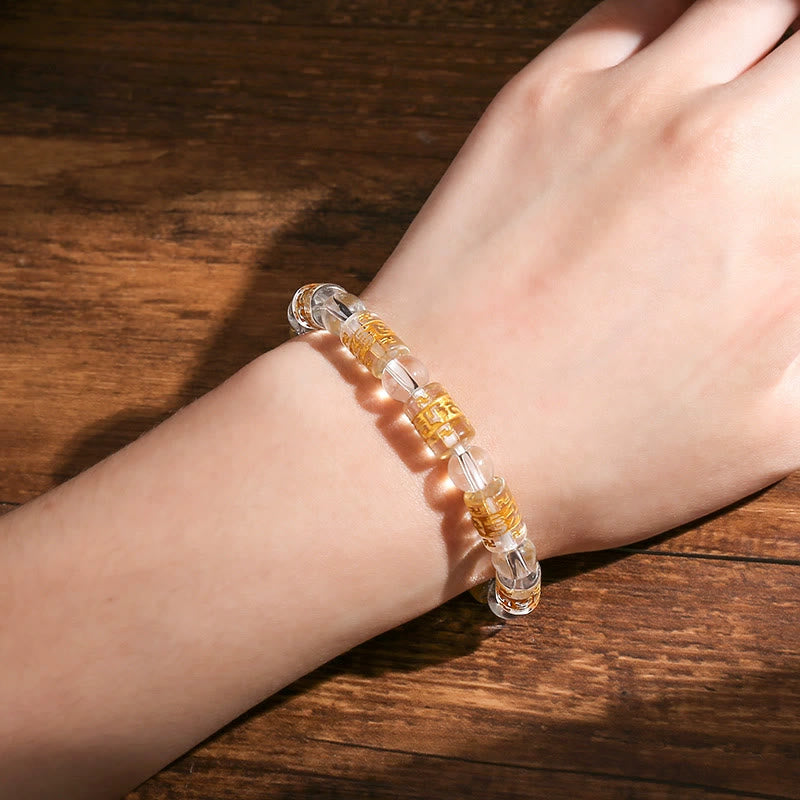 FuAttract Protection Luck & Prosperity Colorful Om Mani Mantra Fortune Money Glaze Bracelet - image 6
