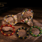 FuAttract Protection Luck & Prosperity Colorful Om Mani Mantra Fortune Money Glaze Bracelet - image 1