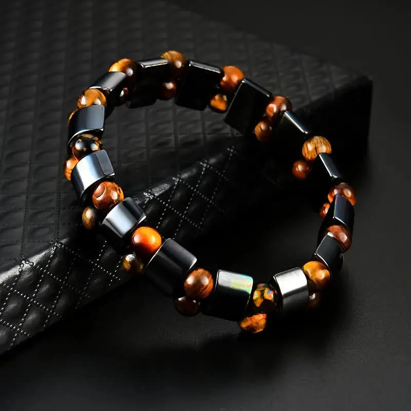 FREE Today: Protection Strength & Grounding Energy Hematite Tiger's Eye Bracelet - image 1