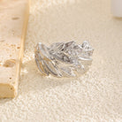 FREE Today: Elegance & Beauty Harmony Copper Zircon Leaf Pattern Gold White Tone Ring - image 12