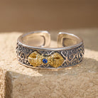 FuAttract Protection Strength & Wisdom Vintage Antique Vajra Pestle Tibetan Style Adjustable Ring - Adjustable - image 0