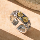 FuAttract Protection Strength & Wisdom Vintage Antique Vajra Pestle Tibetan Style Adjustable Ring - image 1