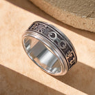 FuAttract Good Fortune & Harmony Om Mani Mantra Engraved Rotating Ring - image 4