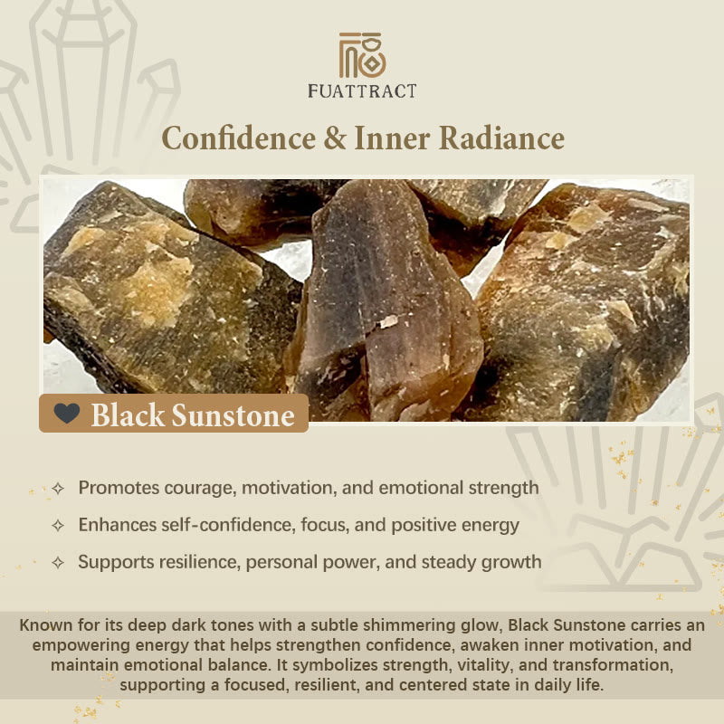 FuAttract Vitality & Confidence Black Sunstone Calm Bracelet - image 6