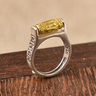 FuAttract Protection Peace & Balance Vintage Om Mani Mantra Rotating Inspired Ring - Adjustable - image 0