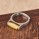 FuAttract Protection Peace & Balance Vintage Om Mani Mantra Rotating Inspired Ring - image 2
