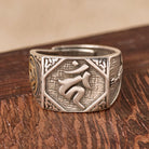 FuAttract Protection Strength & Wisdom Acalanatha Sanskrit Om Mani Mantra Vintage Ring - image 2