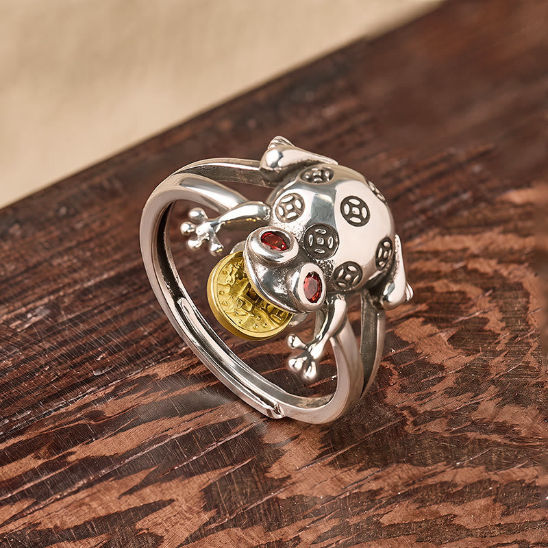 FuAttract Wealth Prosperity & Good Fortune Money Toad Rotating Ring - image 4