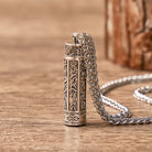FuAttract Protection & Harmony Shurangama Mantra Om Mani Mantra Cinnabar Locket Pendant Necklace - Wheat Chain with Cinnabar - image 0
