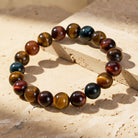 FuAttract Confidence Protection & Strength Tri-Color Tiger's Eye Simple Style Bracelet - 14mm - image 0