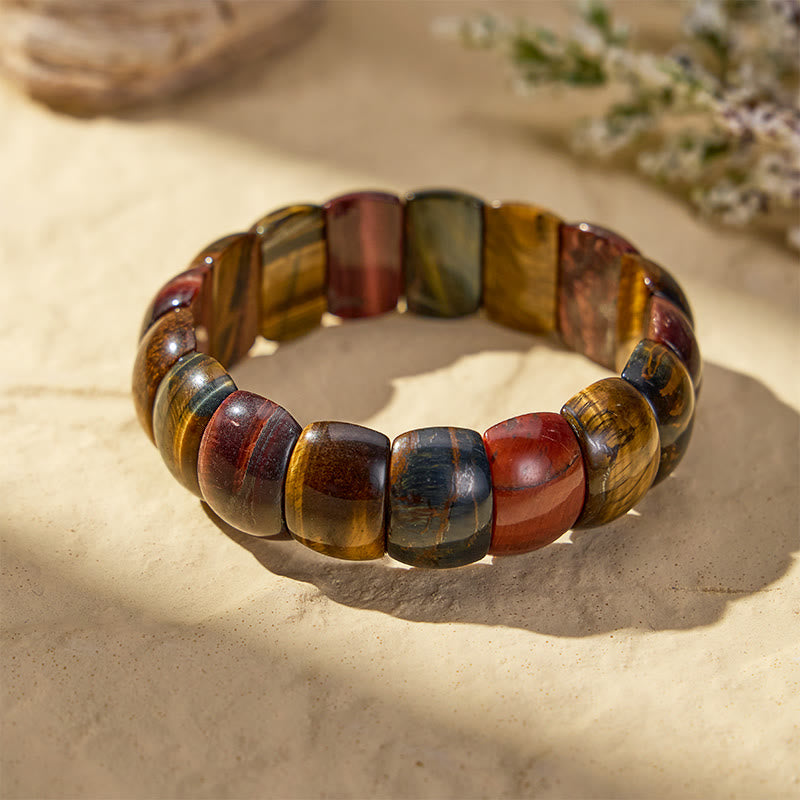 FuAttract Confidence Protection & Grounding Energy Tiger's Eye Minimalist Bracelet - 8mm - image 0