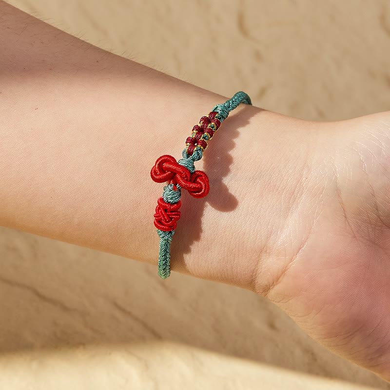 FuAttract Good Luck Wisdom & Success Wenchang Knot Handmade Red String Bracelet - image 3