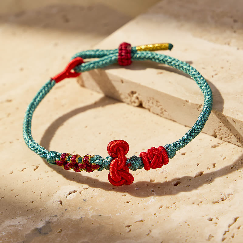 FuAttract Good Luck Wisdom & Success Wenchang Knot Handmade Red String Bracelet - image 2