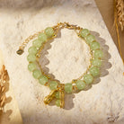 FuAttract Good Fortune & Prosperity Hetian Jade Peanut Charm Double Layer Luck Bracelet - Green Peanut - image 0